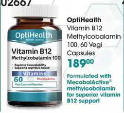 Clicks OptiHealth Vitamin B12 Methylcobalamin 100 offer