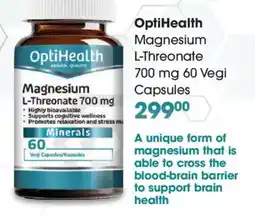 Clicks OptiHealth Magnesium L-Threonate 700 mg offer