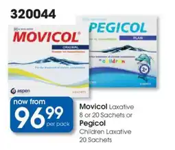 Clicks Movicol Laxative or Pegicol Children Laxative offer