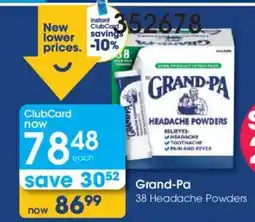Clicks Grand-Pa Headache Powders offer
