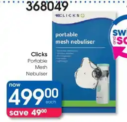 Clicks Clicks Portable Mesh Nebuliser offer