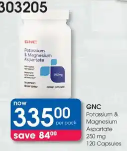 Clicks GNC Potassium & Magnesium Aspartate offer