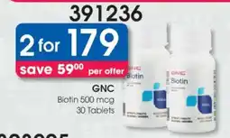 Clicks GNC Biotin 500 mcg offer