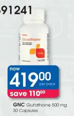 Clicks GNC Glutathione 500 mg offer