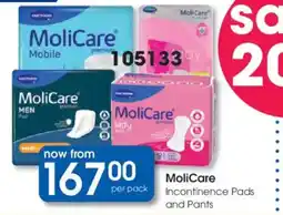 Clicks MoliCare Incontinence Pads and Pants offer