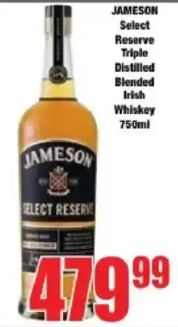 Boxer JAMESON Select Reserve Triple Distilled Blended Irish Whiskey offer