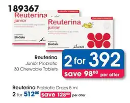 Clicks Reuterina Junior Probiotic offer