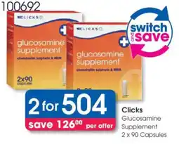 Clicks Clicks Glucosamine Supplement offer
