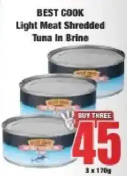 Boxer BEST COOK Light Meat Shredded Tuna In Brine offer