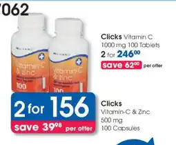 Clicks Clicks Vitamin C & Zinc offer