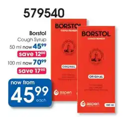 Clicks Borstol Cough Syrup offer