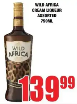 Boxer Liquors WILD AFRICA CREAM LIQUEUR ASSORTED offer