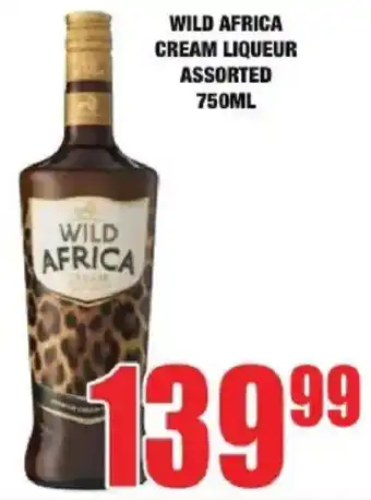 WILD AFRICA CREAM LIQUEUR ASSORTED