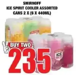 Boxer Liquors SMIRNOFF ICE SPIRIT COOLER ASSORTED offer
