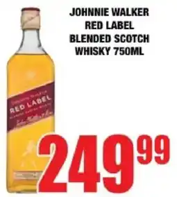 Boxer Liquors JOHNNIE WALKER RED LABEL BLENDED SCOTCH WHISKY offer