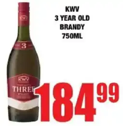 Boxer Liquors KWV 3 YEAR OLD BRANDY offer