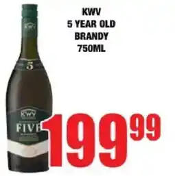 Boxer Liquors KWV 5 YEAR OLD BRANDY offer