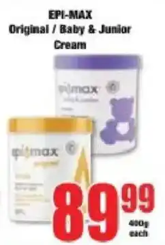 Boxer EPI-MAX Original / Baby & Junior Cream offer
