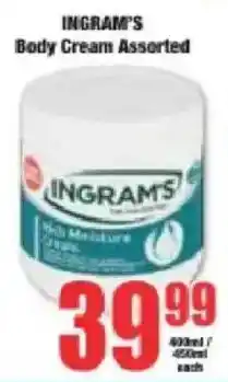 Boxer INGRAM'S Body Cream Assorted offer