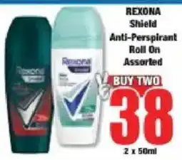 Boxer REXONA Shield Anti-Perspirant Roll On Assorted offer