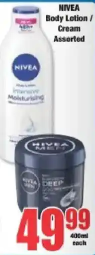 Boxer NIVEA Body Lotion / Cream Assorted offer