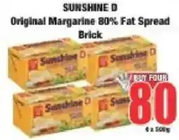 Boxer Sunshine D Original Margarine 80% Fat Spread Brick offer