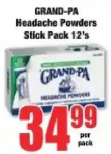 Boxer Grand-Pa Headache Powders offer