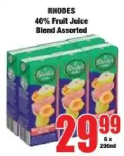 Boxer RHODES 40% Fruit Juice Blend Assorted offer