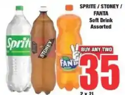 Boxer Sprite / Stoney / Fanta Soft Drink Assorted offer
