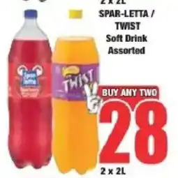 Boxer SPAR-LETTA / TWIST Soft Drink Assorted offer