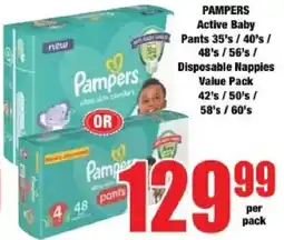 Boxer Pampers Active Baby Pants offer