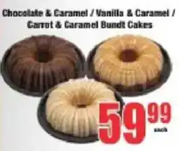 Boxer Chocolate & Caramel / Vanilla & Caramel / Carrot & Caramel Bundt Cakes offer