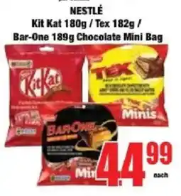 Boxer Nestlé Kit Kat / Tex / Bar-One Chocolate Mini Bag offer