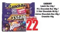 Boxer Cadbury Lunch Bar offer