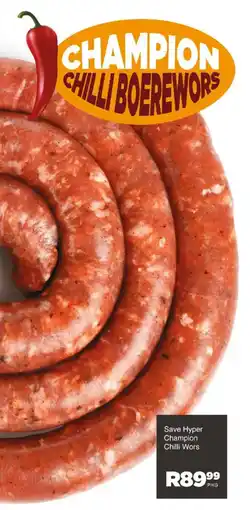 Save Champion Chilli Boerewors offer