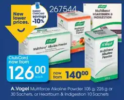 Clicks A.Vogel Multiforce Alkaline Powder or Sachets, or Heartburn & Indigestion Sachets offer