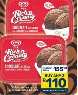 Pick n Pay Ola Rich 'n Creamy Ice Cream offer