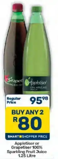 Pick n Pay Appletiser or Grapetiser 100% Sparkling Fruit Juice offer