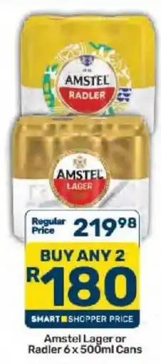 Pick n Pay Liquor Amstel Lager or Radler offer