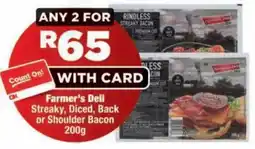 OK Foods Farmer's Deli Streaky, Diced, Back or Shoulder Bacon offer