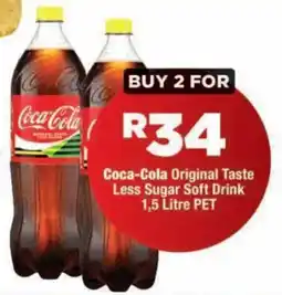 OK Foods Coca-Cola Original Taste Less Sugar Soft Drink offer