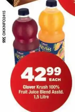 OK Foods Clover Krush 100% Fruit Juice Blend offer