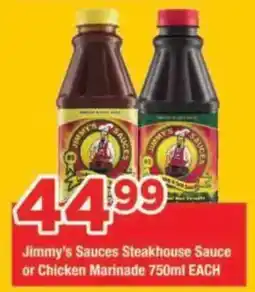 OK Grocer Jimmy's Sauces Steakhouse Sauce or Chicken Marinade offer