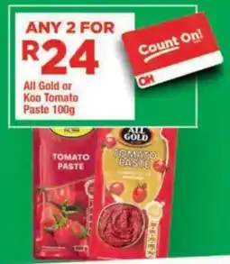 OK Grocer All Gold Tomato Paste offer