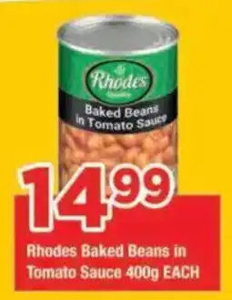 OK Grocer Rhodes Baked Beans in Tomato Sauce offer