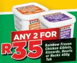 OK Grocer Rainbow Frozen Chicken Giblets, Gizzards, Hearts or Necks offer