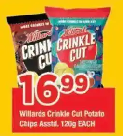 OK Grocer Willards Crinkle Cut Potato Chips Assorted offer