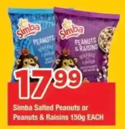 OK Grocer Simba Salted Peanuts or Peanuts & Raisins offer