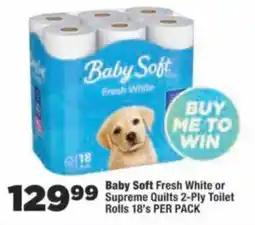 OK Foods Baby Soft Fresh White Toilet Rolls offer