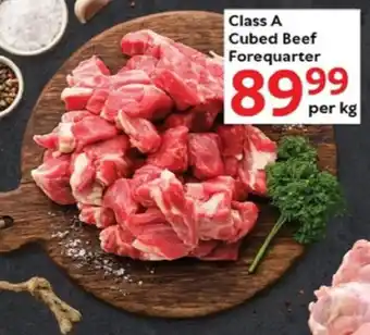Class A Cubed Beef Forequarter